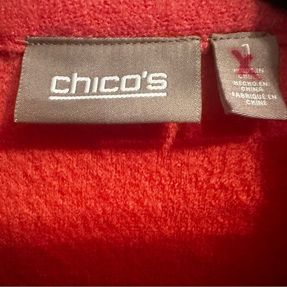 Chico's Coral Teddy Jacket - Picture 5 of 5
